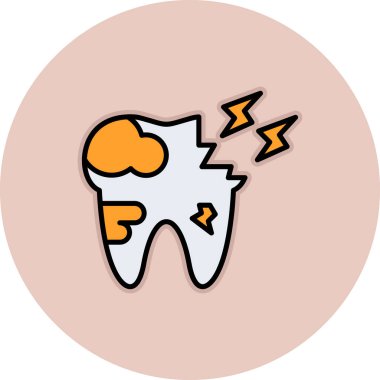 Diş bakımı. Web simgesi basit tasarım