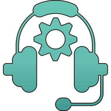 kulaklık simgesi vektör illüstrasyonu