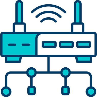 Kablosuz bağlantı yönlendirme simgesi - dış hat biçimi
