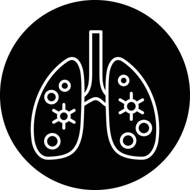 Akciğer. Web simgesi basit tasarım