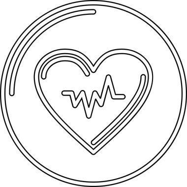 kalp atış hızı ikonu vektör çizimi