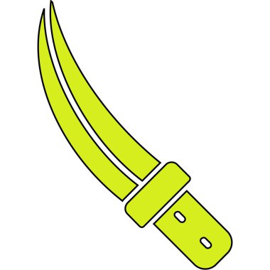 çizgi film doodle bıçak, vektör çizim