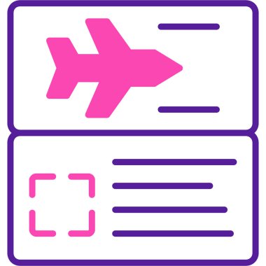 Bir düzlem simgesinin vektör çizimi