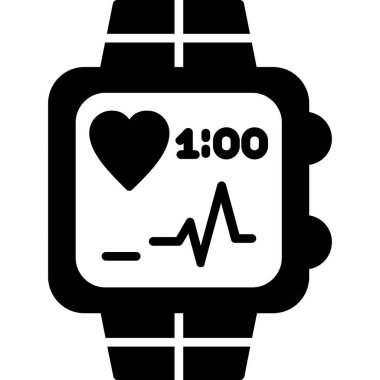 izole edilmiş akıllı saat simgesi, sağlıklı yaşam tarzı konsepti