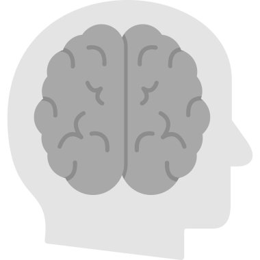 beyin ikonu vektör illüstrasyonu