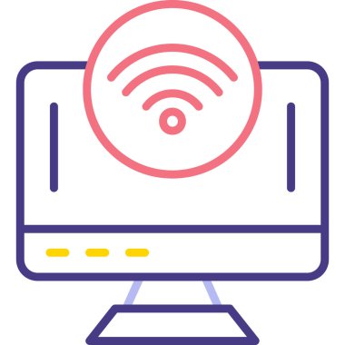 - İnternet. Web simgesi basit illüstrasyon