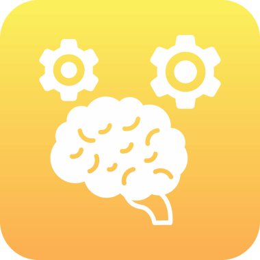 beyin ikonu vektör illüstrasyonu