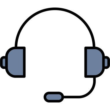 kulaklık simgesi vektör illüstrasyonu