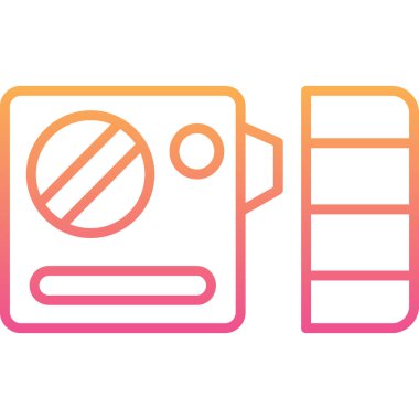 kamera simgesi vektör illüstrasyonu