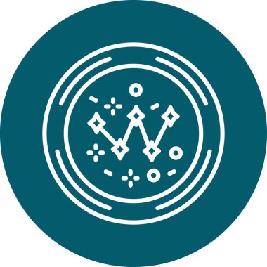 Güzel pusula vektör çizgisi simgesi