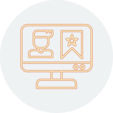 Benzersiz Radyo Vektör Satırı Simgesi