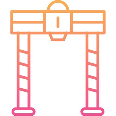 Bariyer. Web simgesi basit illüstrasyon