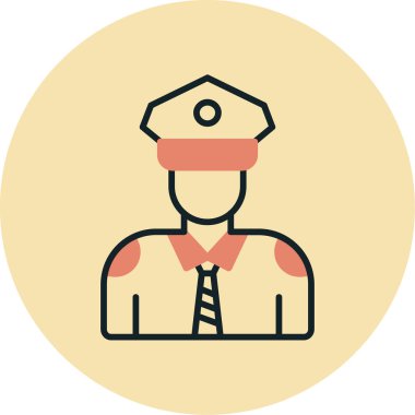 polis simgesi vektör illüstrasyonu