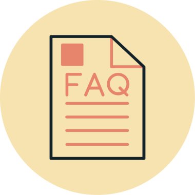 SSS simgesinin vektör illüstrasyonu