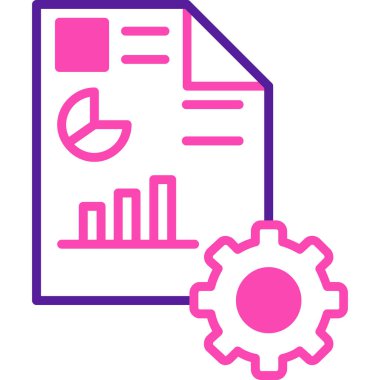 Veri analizi. Web simgesi basit illüstrasyon