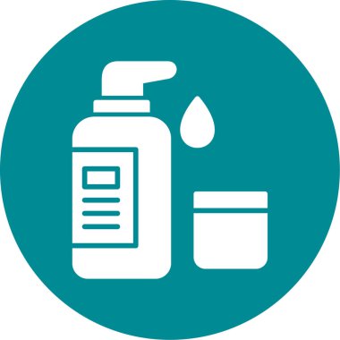 Bir şişe su ve tıbbi şişe vektör simgesi.