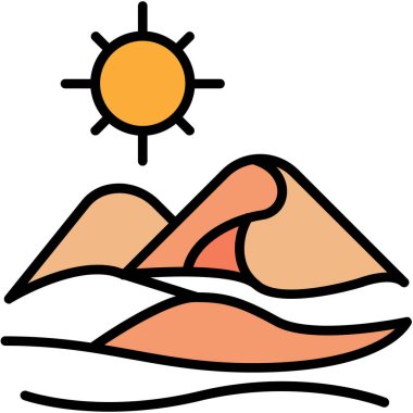 Yaz tatilinde plaj tatil ikonu