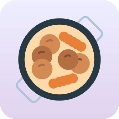 Yemek. Web simgesi basit illüstrasyon