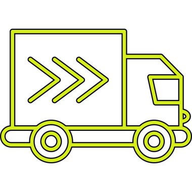 Kamyon Simgesi Moda Biçiminde İzole Arkaplan