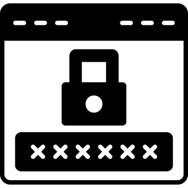 lock icon, vector illustration simple design