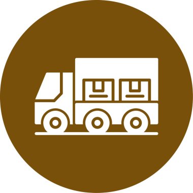 Kamyon Simgesi Moda Biçiminde İzole Arkaplan