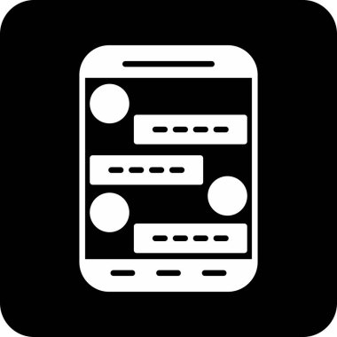 Akıllı telefon simgesinin vektör illüstrasyonu