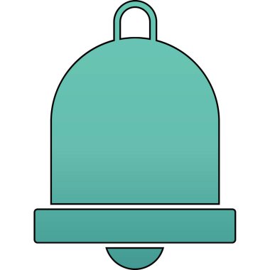 Beyaz arkaplandaki bir çanın vektör çizimi