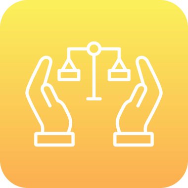 adalet vektörü illüstrasyon simgesi