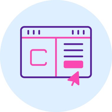 Web sayfası ikon vektör illüstrasyonu