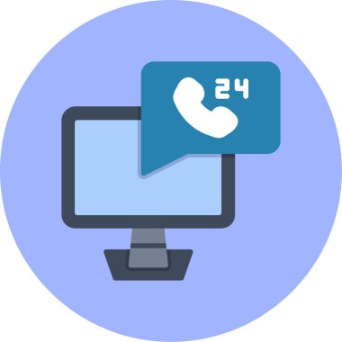 Çağrı merkezi. Web simgesi basit illüstrasyon