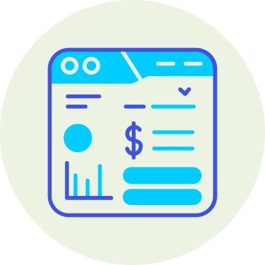 Fatura. Web simgesi basit illüstrasyon