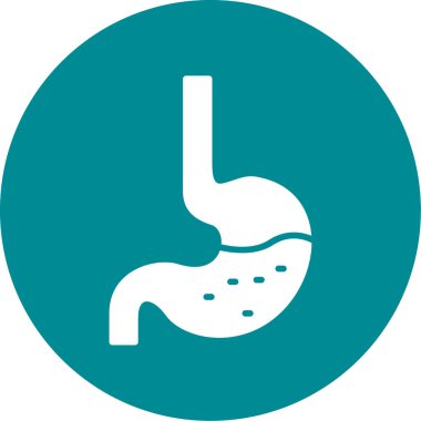 Mide ikonu. düz tasarım biçimi.