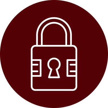 Kilit simgesinin vektör illüstrasyonu