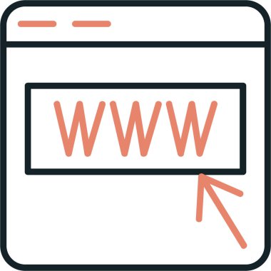 Tarayıcı web tarayıcı internet simgesi ana hatlar biçiminde