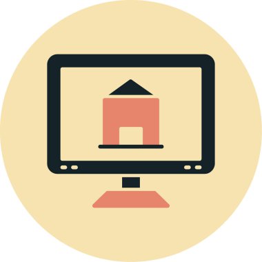 Dizüstü bilgisayar simgesi vektör çizimi