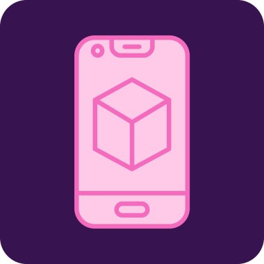 Cep telefonu simgesi, vektör illüstrasyonlu akıllı telefon