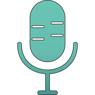 mikrofon simgesi. vektör illüstrasyonu