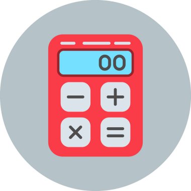 Şeffaf arkaplanda hesap makinesi vektör resimleme simgesi. finans logosu sembolleri.