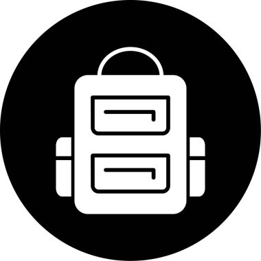 Çanta. Web simgesi basit illüstrasyon