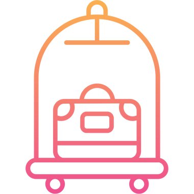 Alışveriş arabası. Basit resimleme