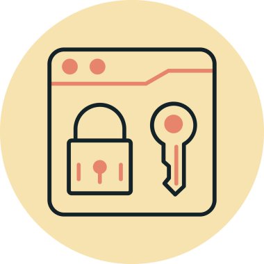 kilit simgesi, vektör illüstrasyonu