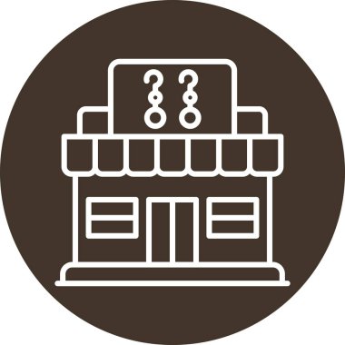 Bir bina simgesinin vektör illüstrasyonu