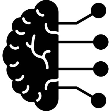 Beyin. Web simgesi basit tasarım