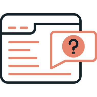 soru işareti renk çizgisi vektör tasarımı kolayca değiştirilebilir veya düzenlenebilir