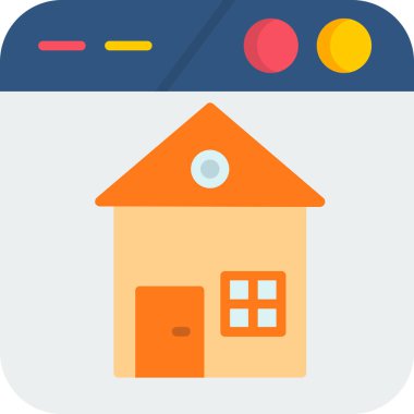 House vektör düz simgesi
