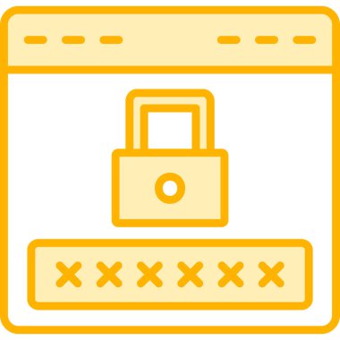 Bir parola simgesinin vektör illüstrasyonu