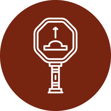 trafik işareti simge vektör çizim