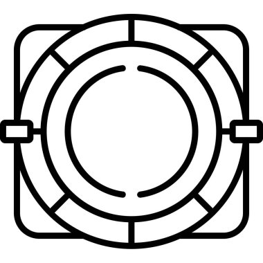 Bir kamera simgesinin vektör illüstrasyonu