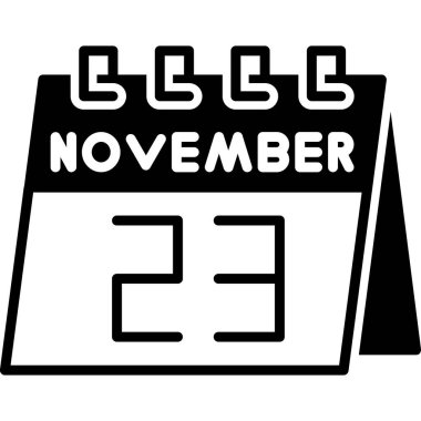 Kasım Glyph vektörü Simge Tasarımı