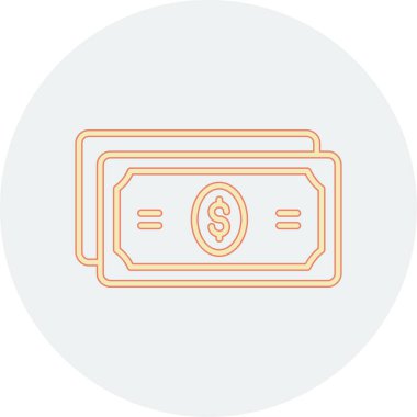 Bir dolar simgesinin vektör illüstrasyonu